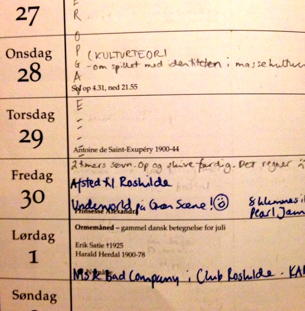 underworld i kalenderen